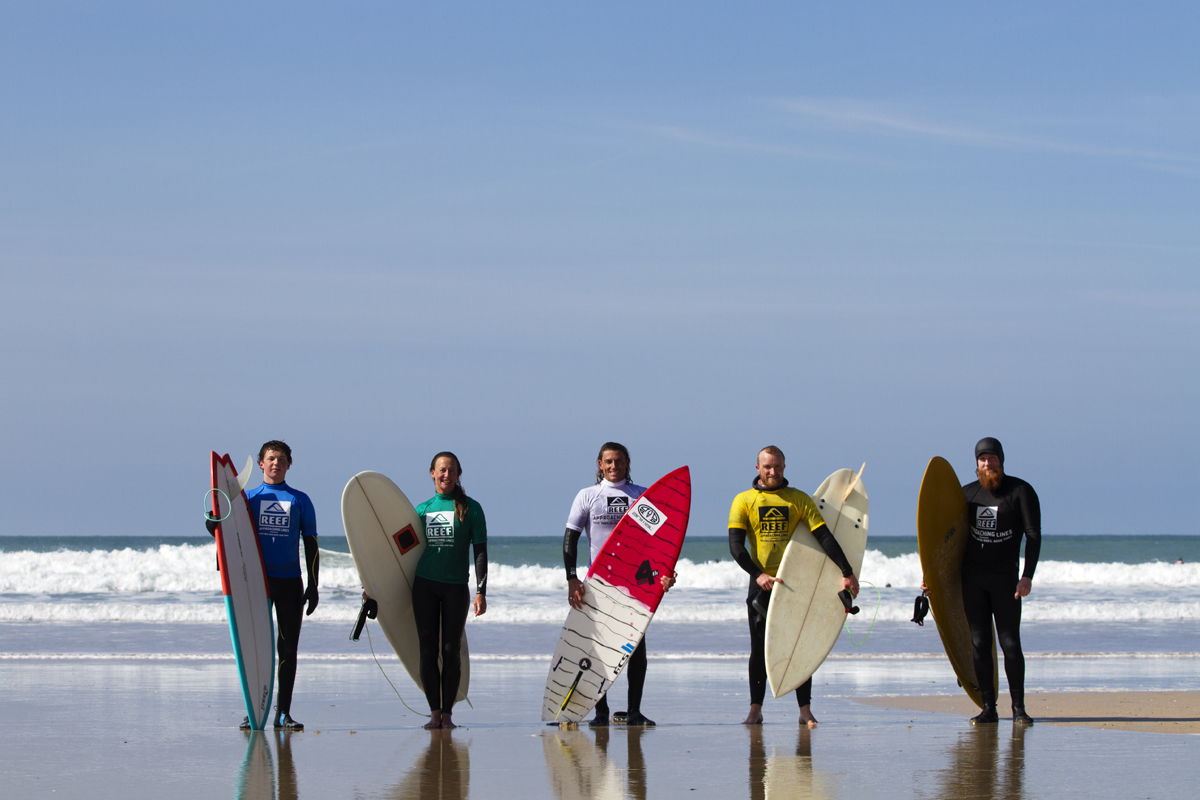 competitors from heat two at approaching lines single fin classic