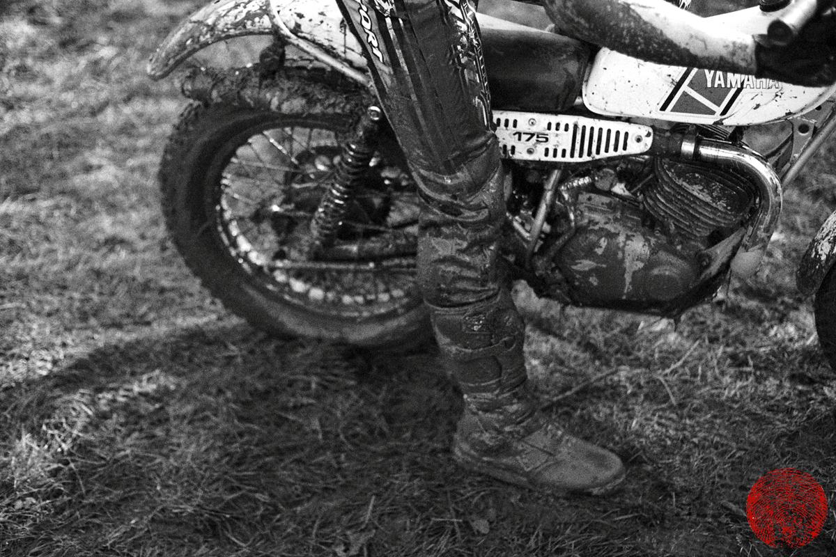 vintage yamaha ty175 at motorcycle trials event